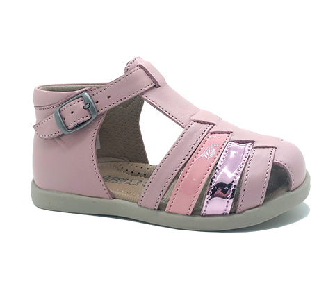 Sandales mi-montantes pour bébé fille roses printemps-été