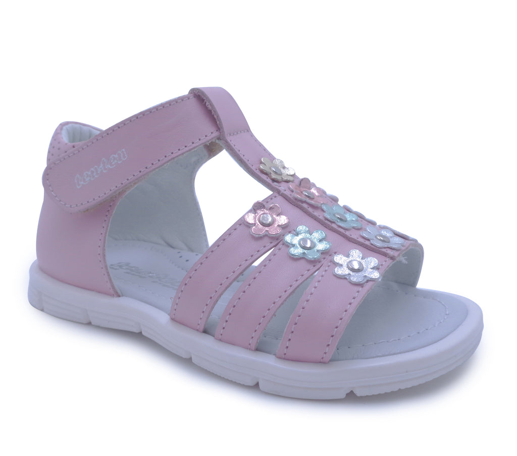 Sandales légères à bout ouvert motif floral rose pour fille TenTen