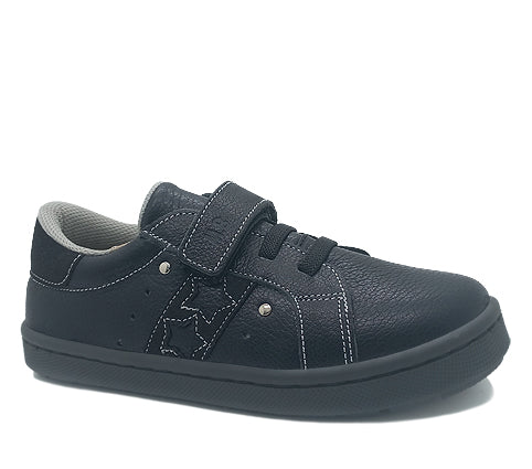Baskets décontractées noires pour filles avec motif étoile