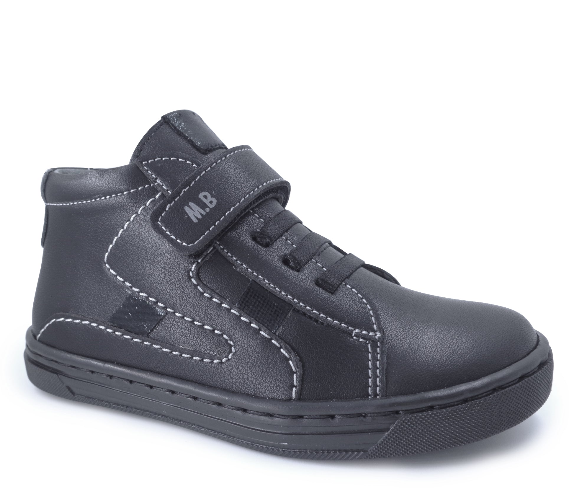 Chaussures montantes classiques pour garçons avec bande auto-agrippante