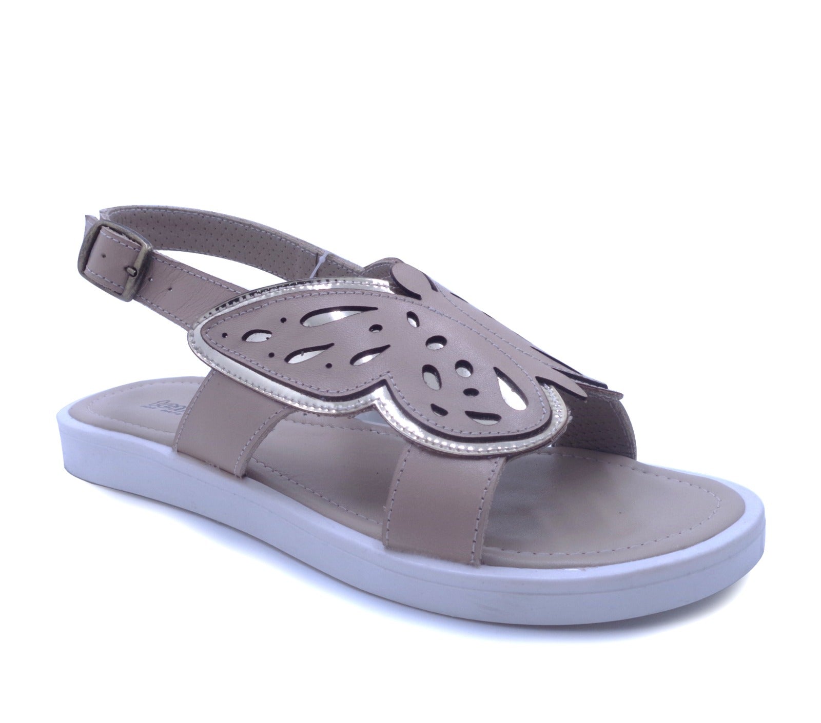 Ten Ten Girls’ Butterfly Sandals – Cream Gold