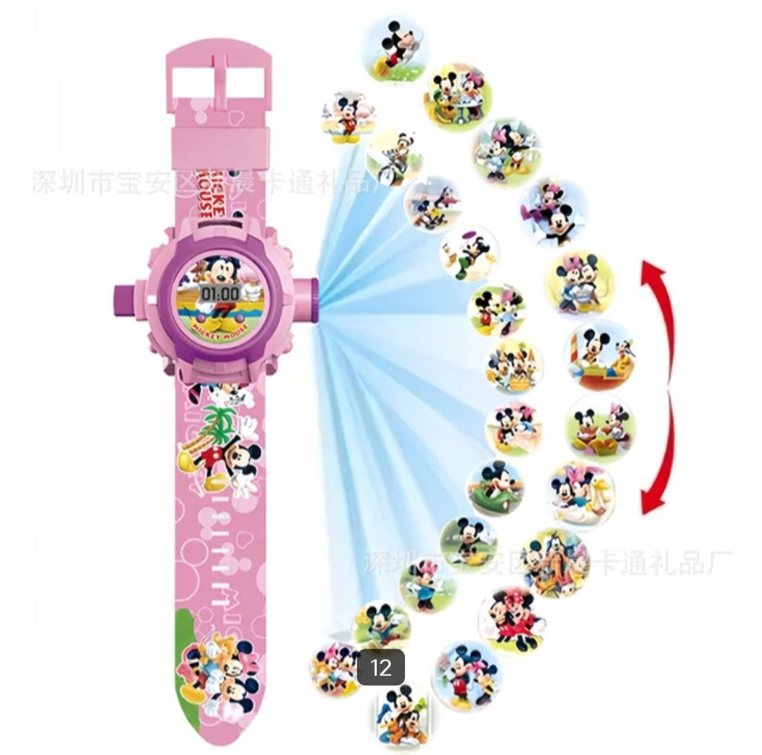 Watch with wall projector