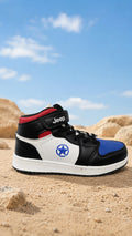 Baskets montantes Jeep pour enfant – Noir, blanc et bleu