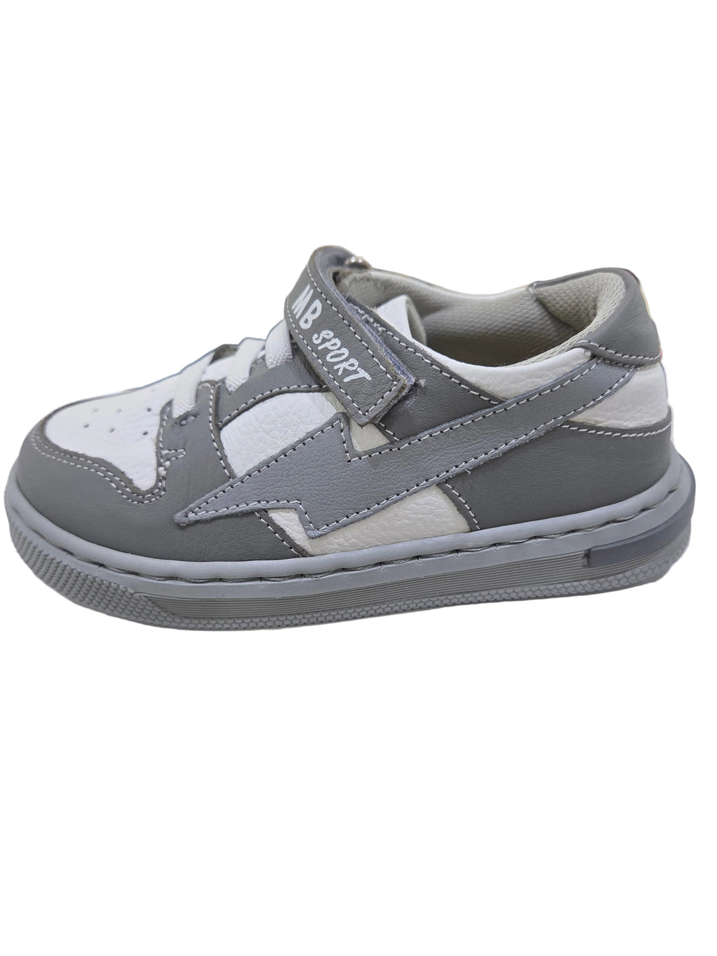 Baskets sportives grises pour garçons à double scratch – Style tendance au quotidien