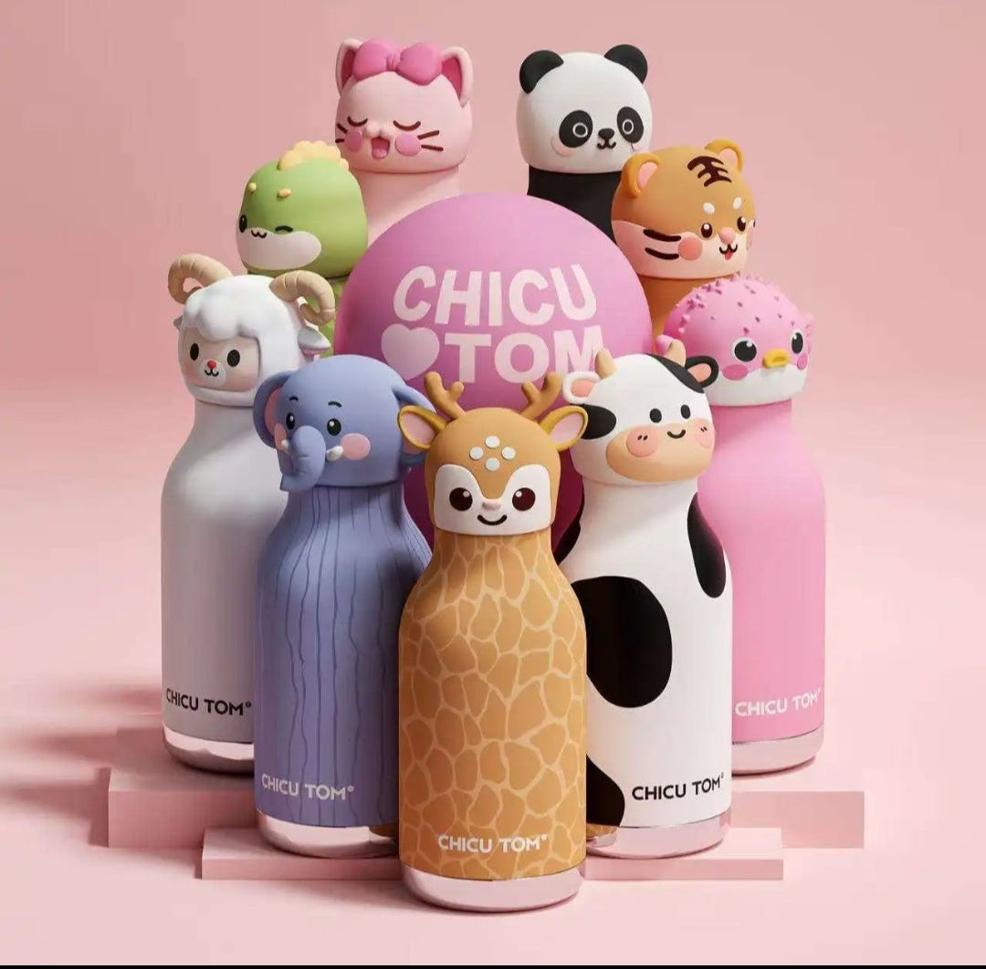 Bouteille d'eau en acier inoxydable Animaux Mignons
