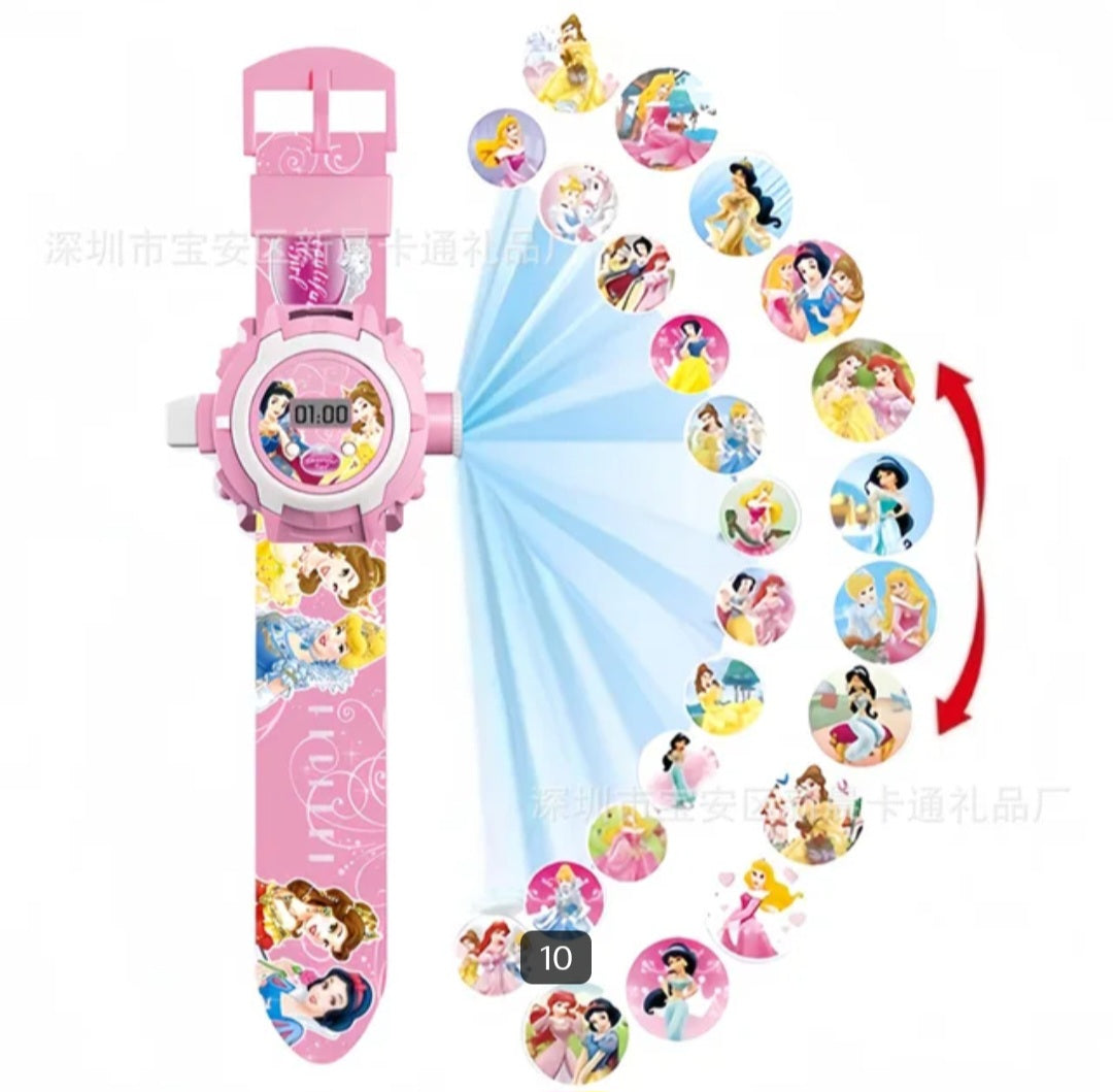 Watch with wall projector