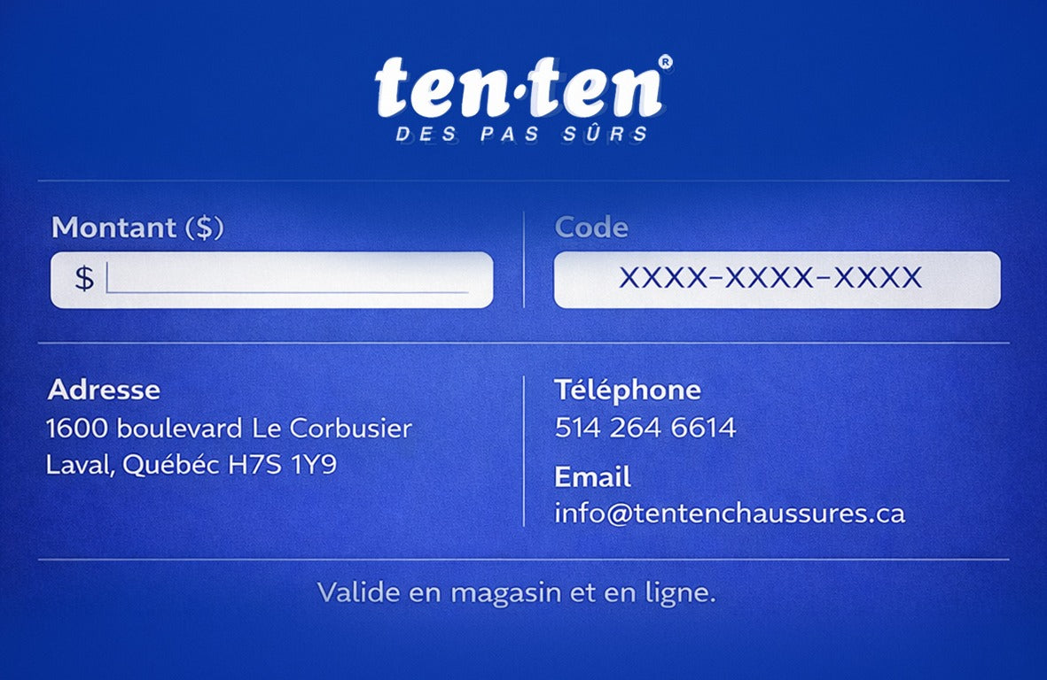 Carte cadeau Ten-Ten